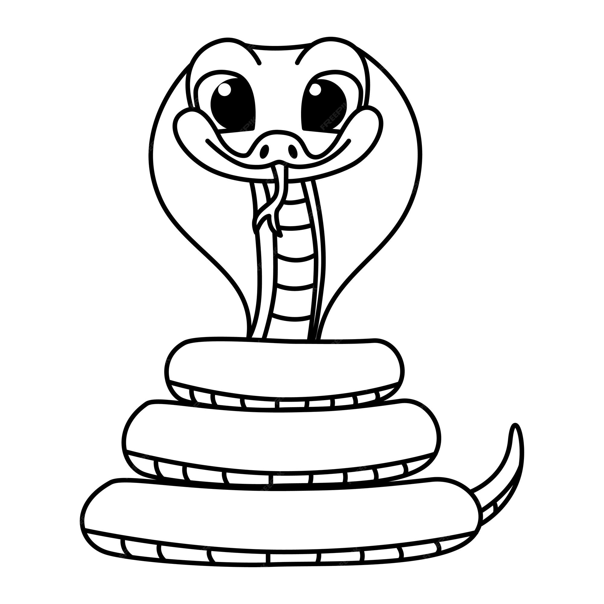 Como desenhar uma cobra caricatural