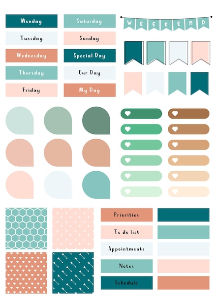 Cute color icon background color gradients elements