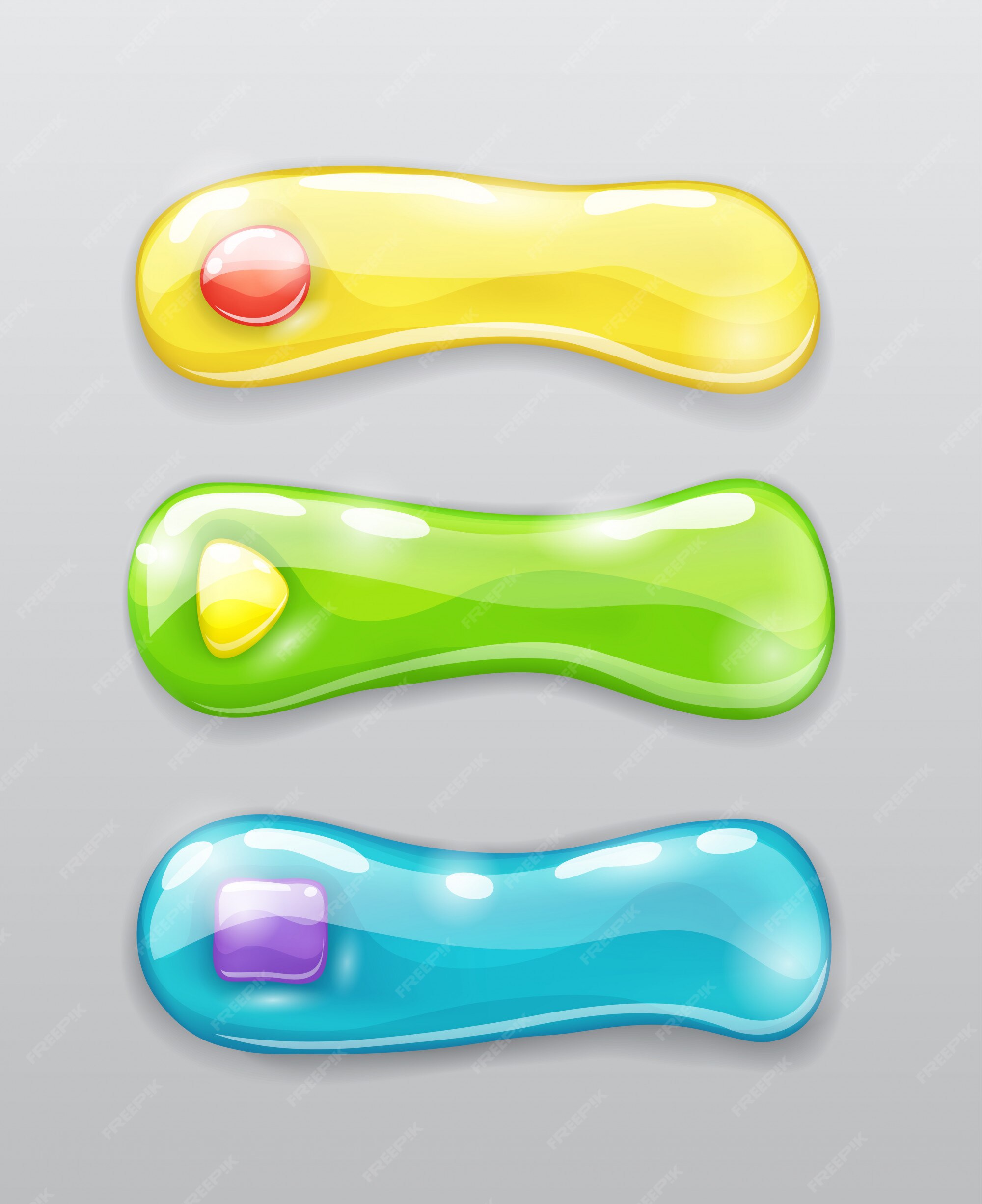 Premium Vector | Cute colored buttons