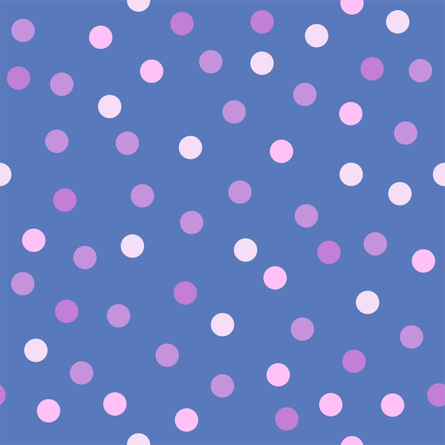 Vector cute colored polka dot vector background pattern seamless