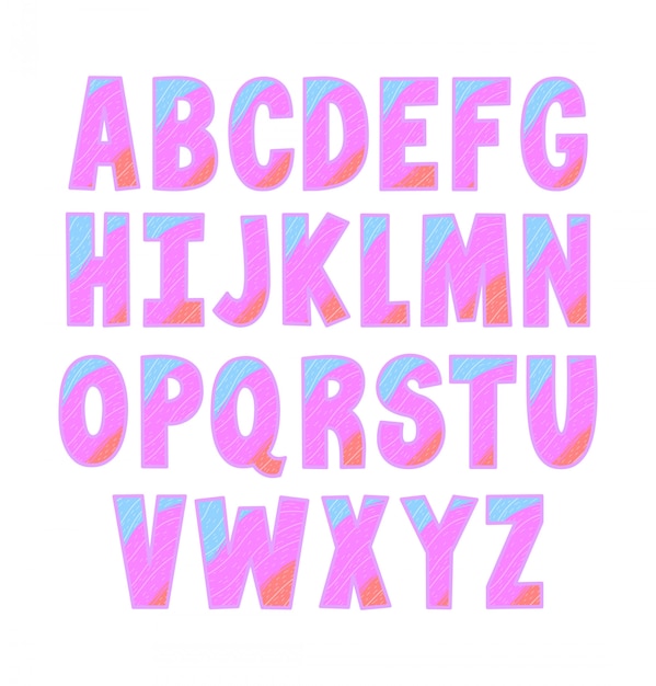 Cute colorful alphabet