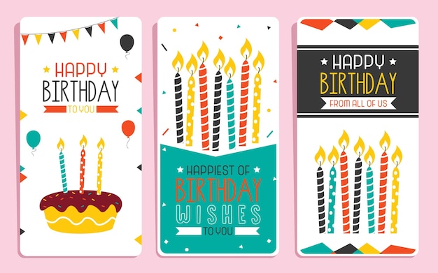 Cute Colorful Birthday Card Template