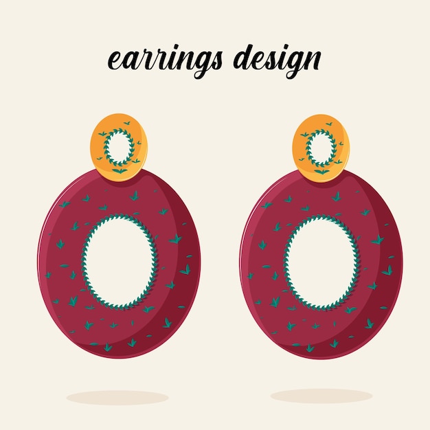 cute and colorful earrings design