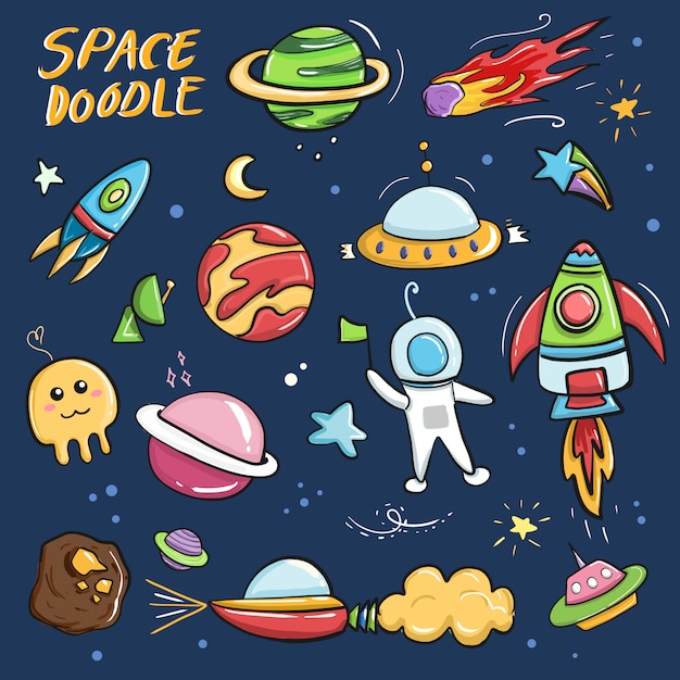 Симпатичные красочные Galaxy Space Doodle мультяшный набор для рисования