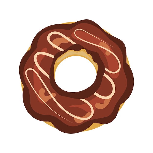 Cute, colorful and glossy donut with sweet glaze and multicolored powder. sprinkled donut icon