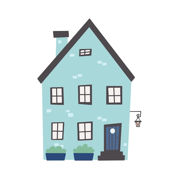 Vector cute colorful house colorful vector flat illustration nursery various small house