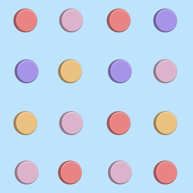 Vector cute colorful polka dot background pattern