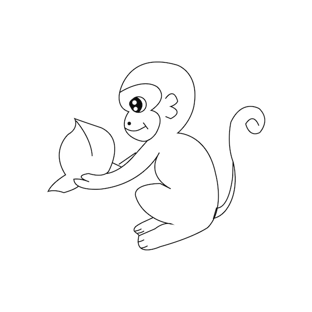 Vector cute coloring page for kids