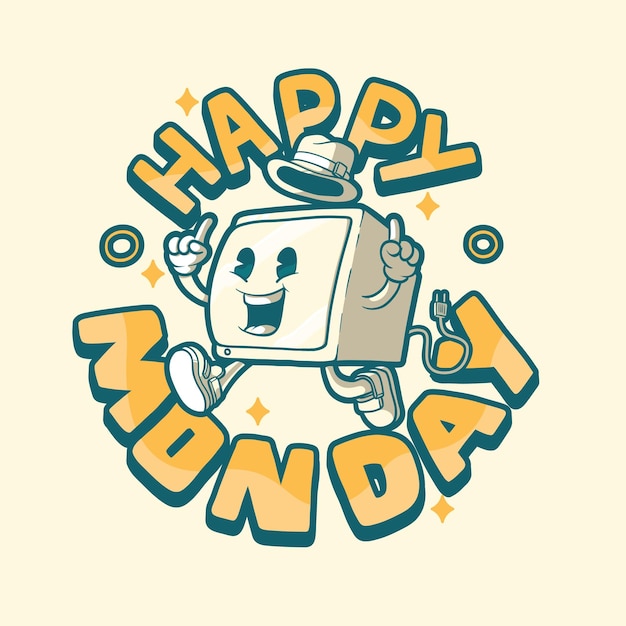 Cute computer monitor with a motivational message vector illustration. Inspiration design concept.