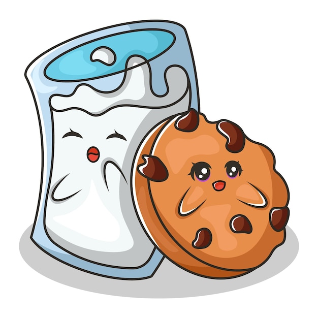 Vettore illustrazione del design del personaggio di cookie cute