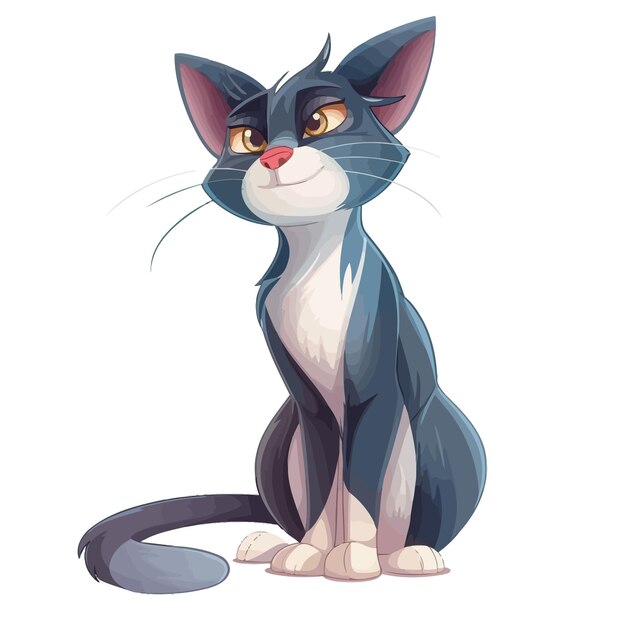 cute and cool cat illustration