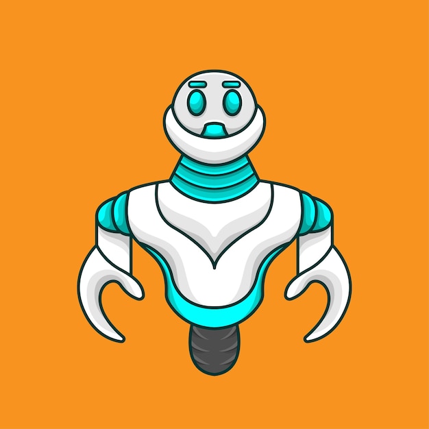 Cute and cool Mascot robot mecha singe wheel