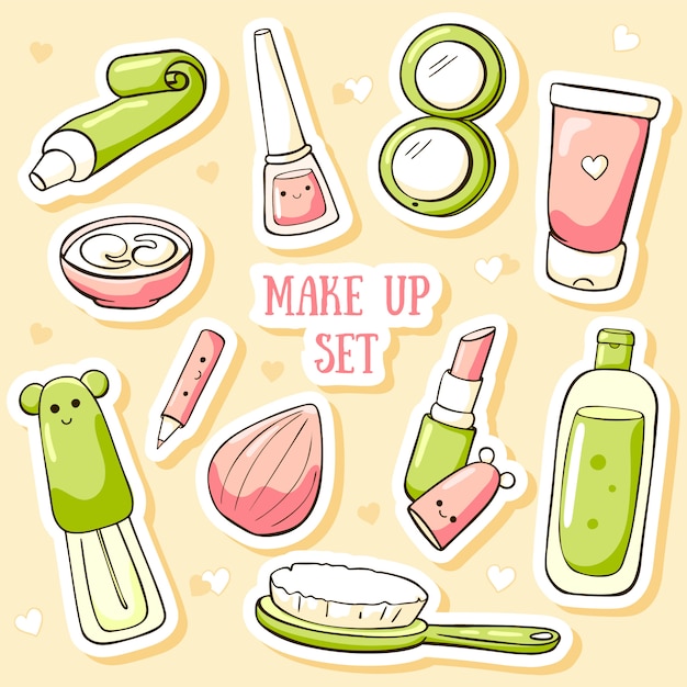 Cute cosmetics stickers