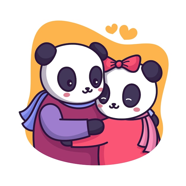 Cute Couple Panda