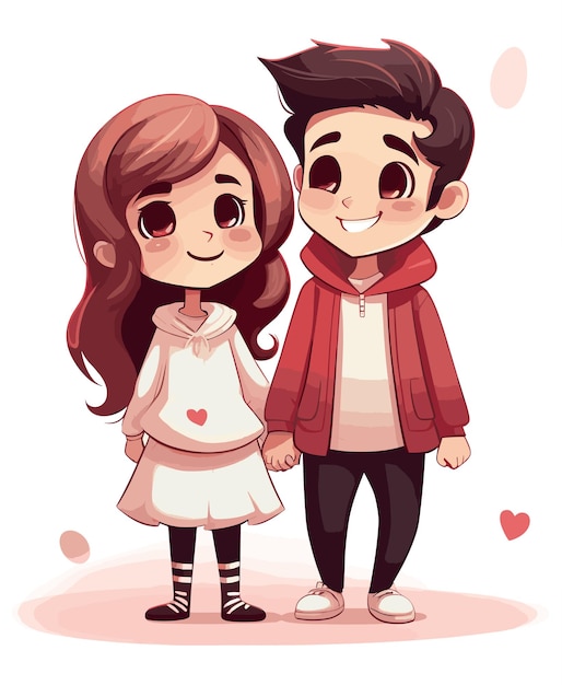 Cute Couple valentines vector design