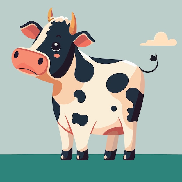 Vector cute cow body