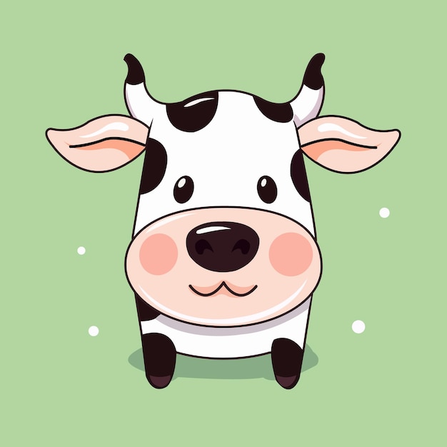 Vector cute cow cartoon