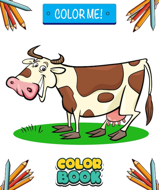 Cute cow farm animals