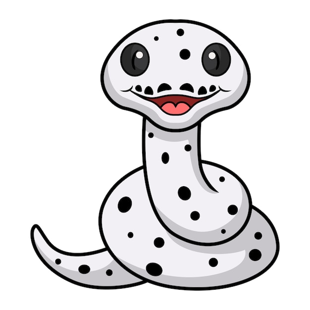 Cute cow reticulated python cartoon