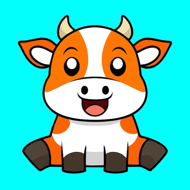 cute cow vector baby cow