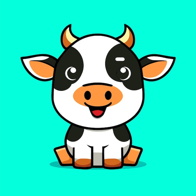 cute cow vector baby cow