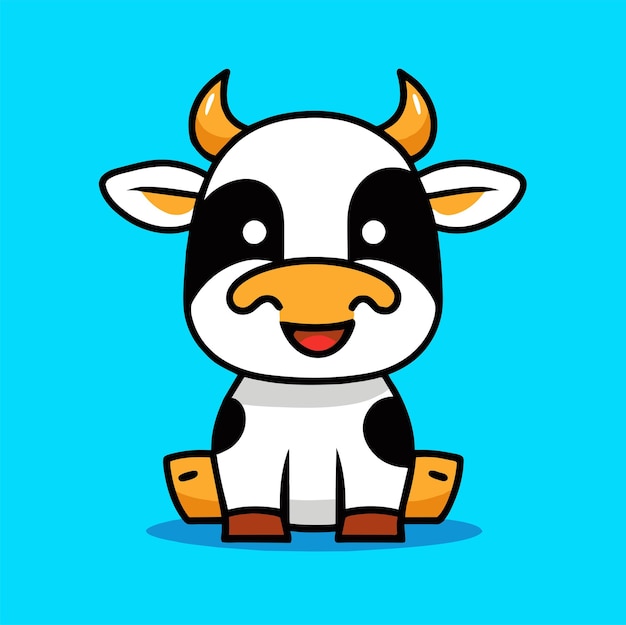 cute cow vector baby cow