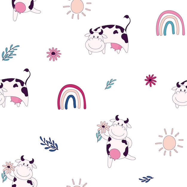 Cute cows pattern
