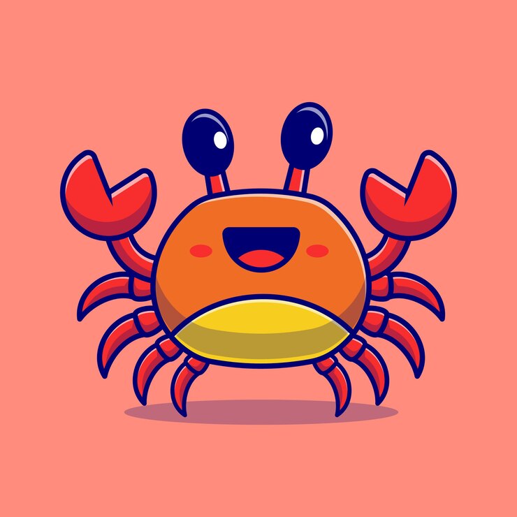 Vector 귀여운 게 만화 캐릭터. 동물 자연 절연입니다.