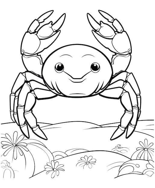 cute crab coloring pages