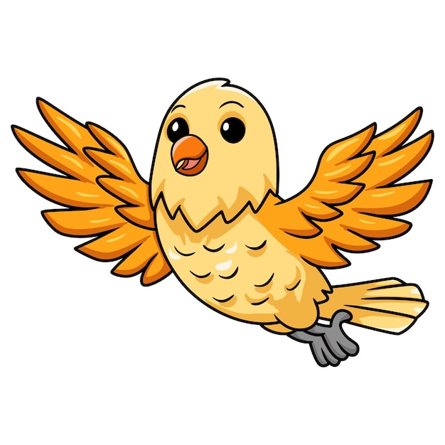 Cute creamino lovebird cartoon flying