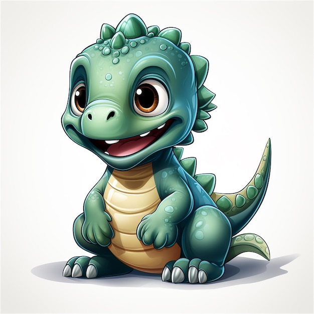 Cute crocodile cartoon isolated on white background Vector illustration