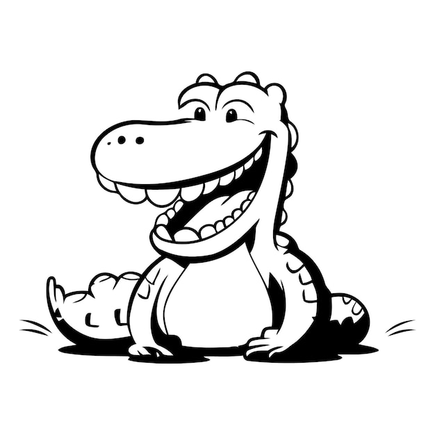 Vector cute crocodile cartoon vector illustration cute cartoon crocodile