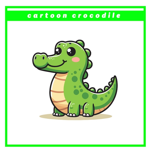 Vector cute crocodile vector design