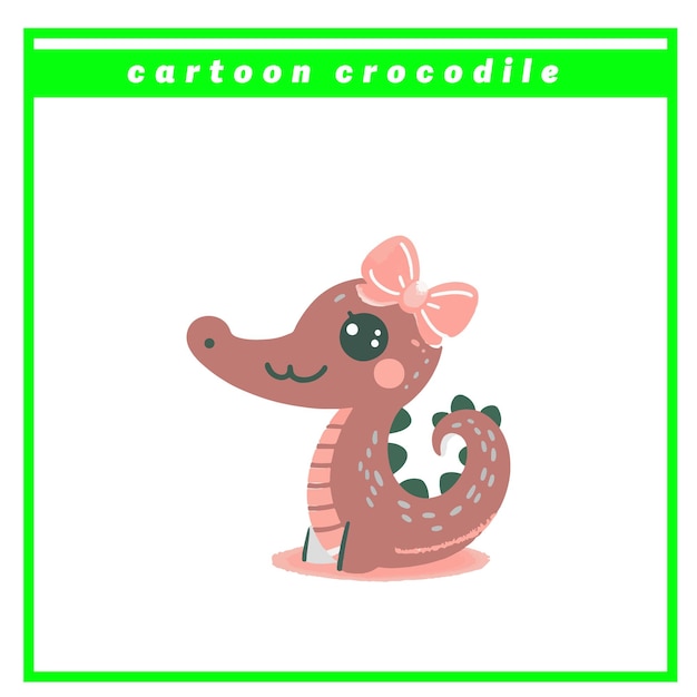 Cute crocodile vector design