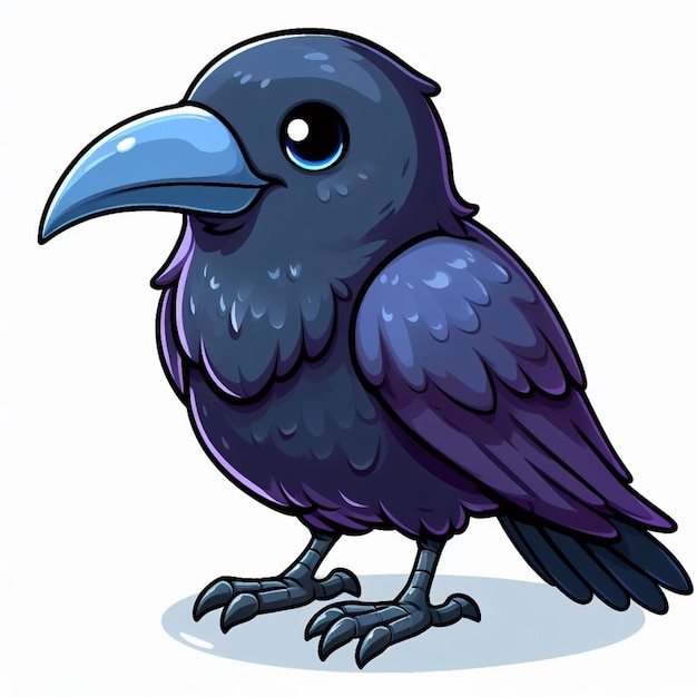 Cute Crow Vector cartoon illustratie