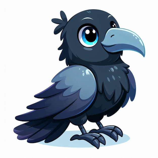 Cute Crow Vector cartoon illustratie