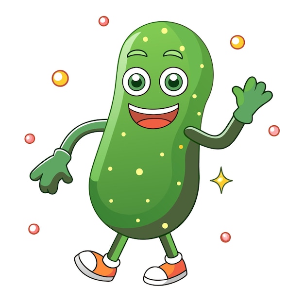 Vector cute cucumber characters