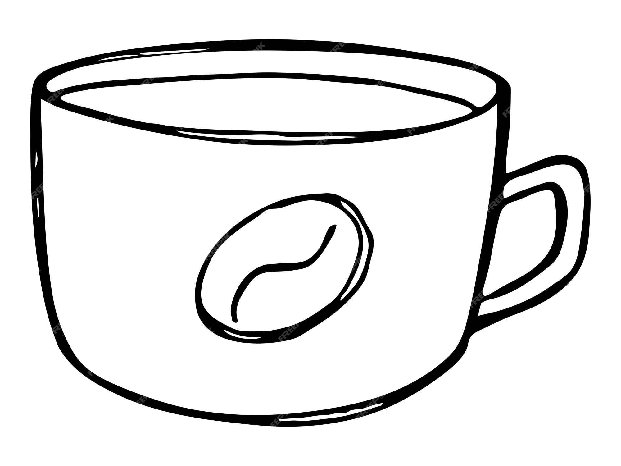 Premium Vector  Cute cup of tea or coffee illustration simple mug clipart  cozy home doodle