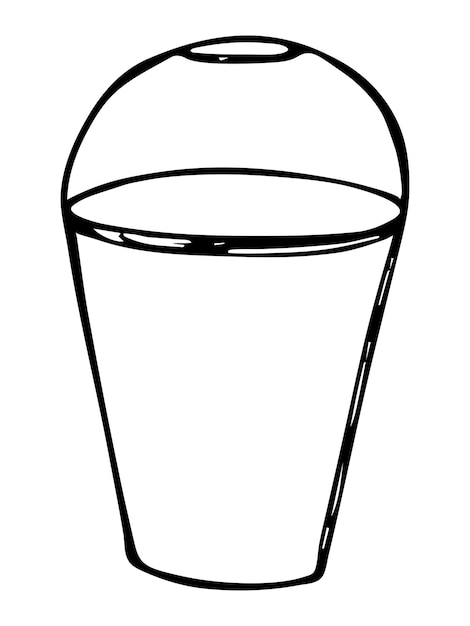귀여운 컵 물 밀크 쉐이크 주스 또는 소다 음료 일러스트 간단한 칵테일 클립 아트