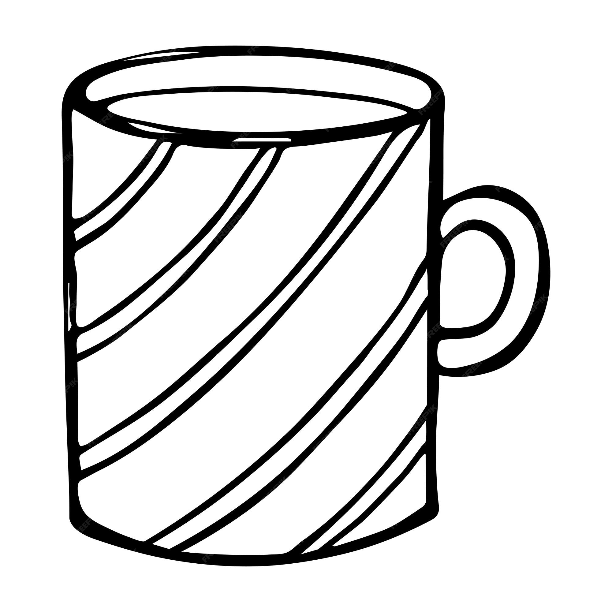 Premium Vector  Cute cup of tea or coffee illustration simple mug clipart  cozy home doodle