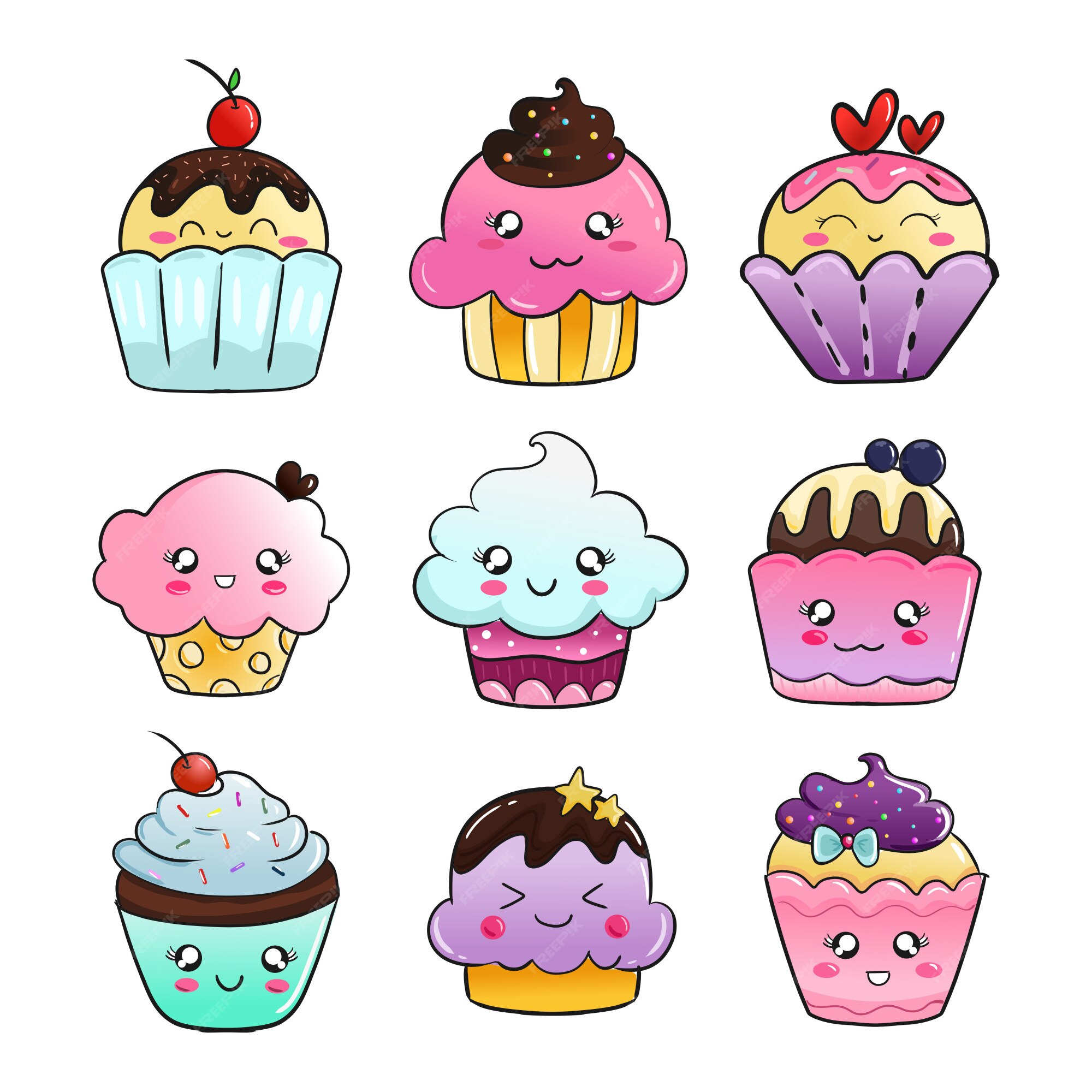 cute cupcake drawing