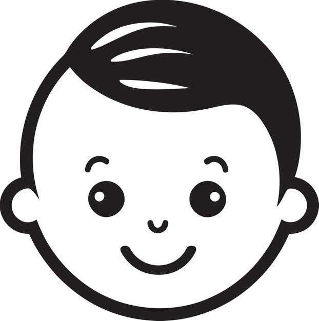 Вектор Милые любопытства черный векторный логотип для малышей крошечные триумфы ребенок в черном векторное удовольствие