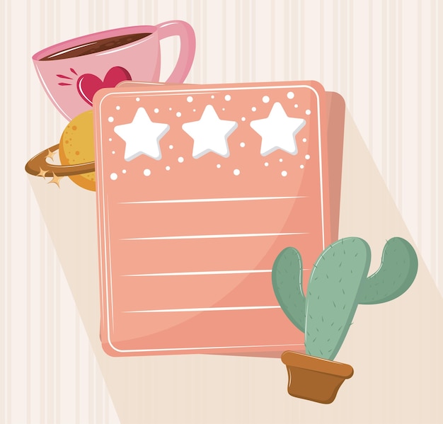 Vector cute daily planner