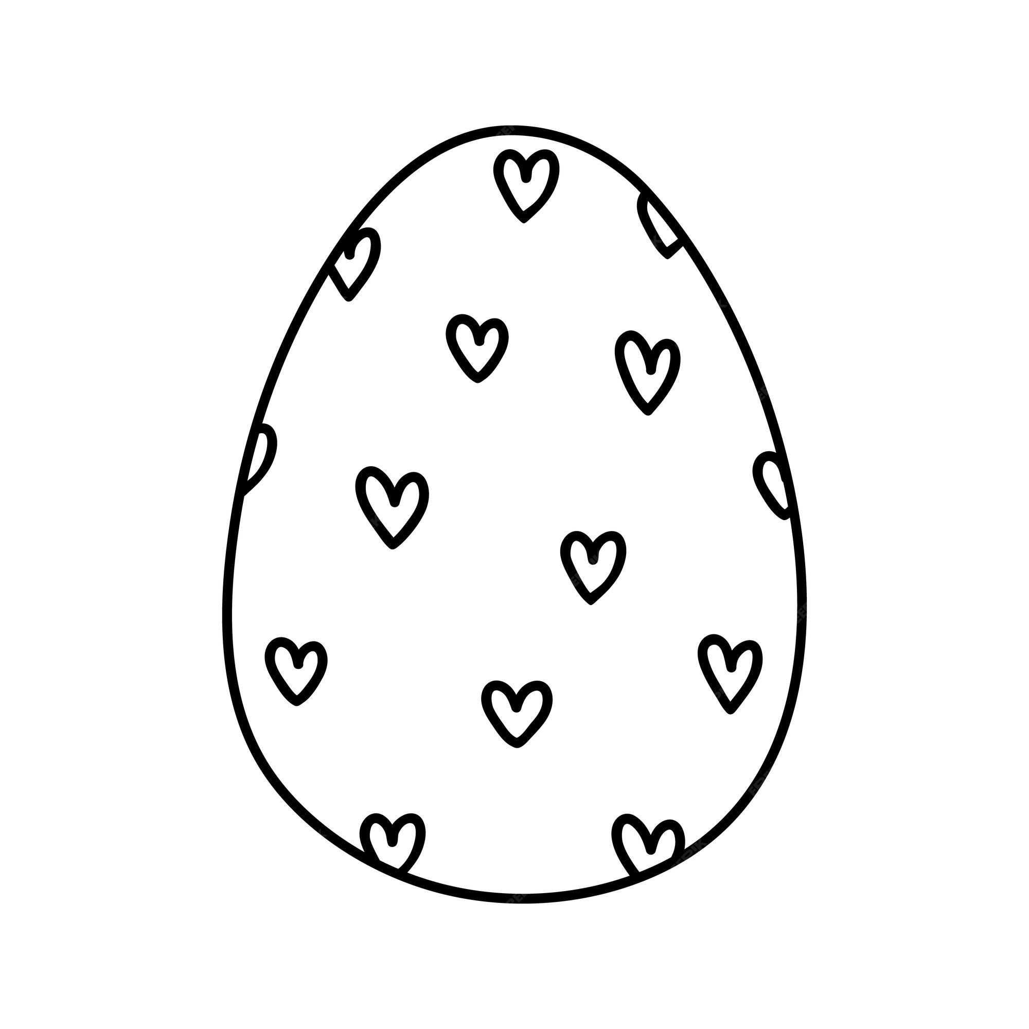 Premium Vector Cute decorated Easter egg isolated on white background