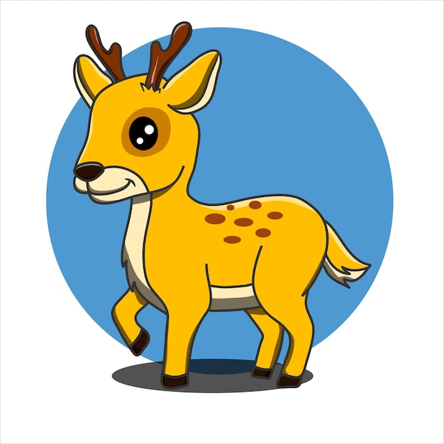 Vector a cute deer art illustration design 2