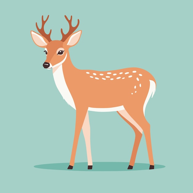 Cute deer cartoon animal illustration