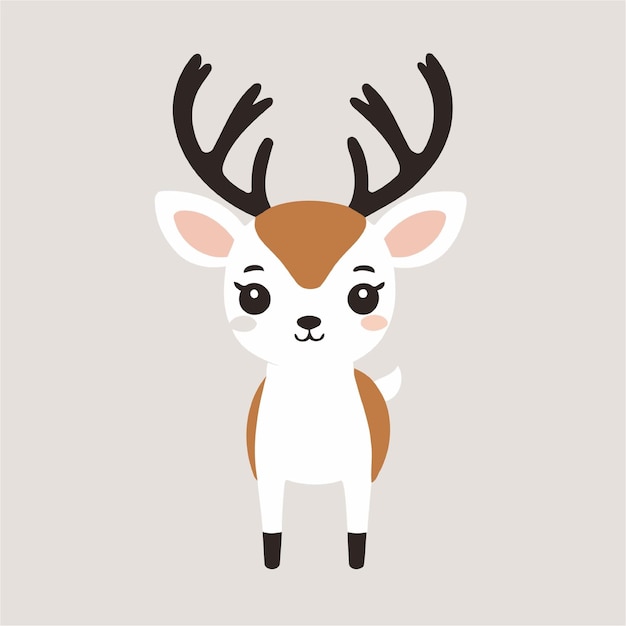 Vector cute deer for children story book vector illustration