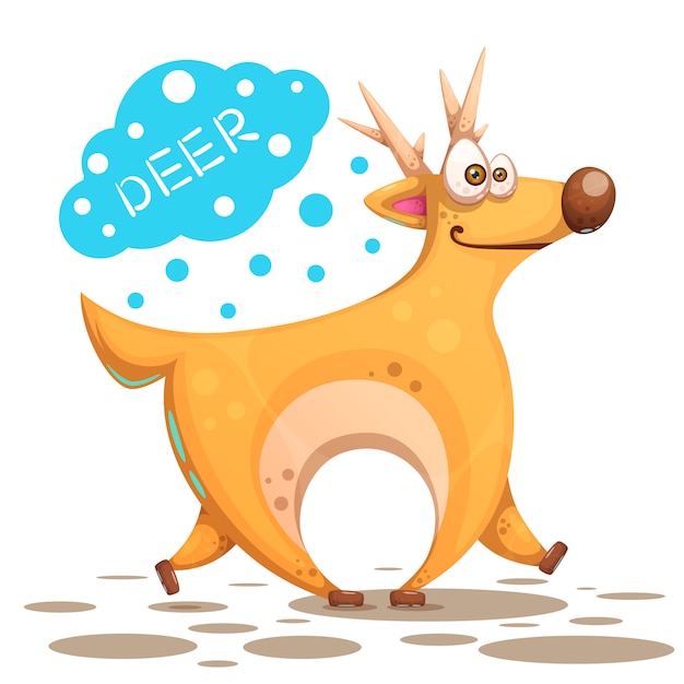 Cute deer - cute, crasy illustratie