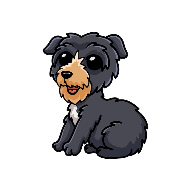 Cute deer hound dog cartoon sitting