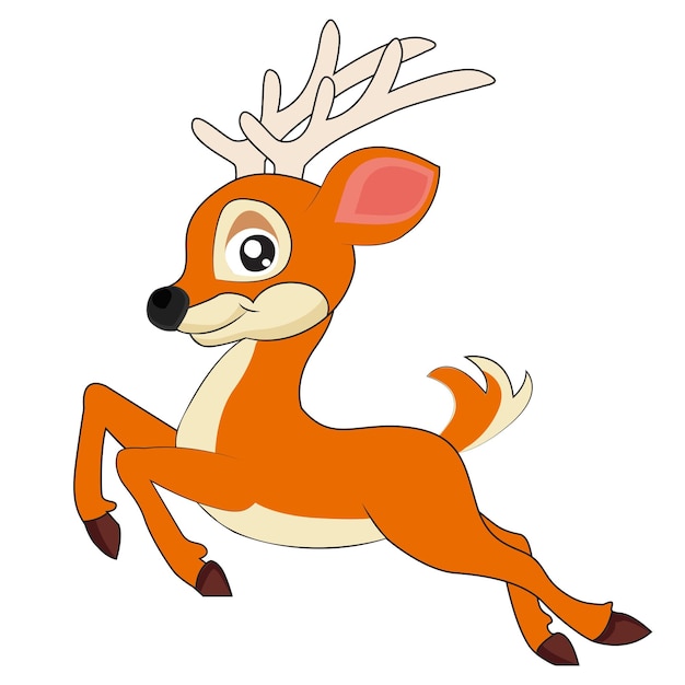 Vector cute deer illustration